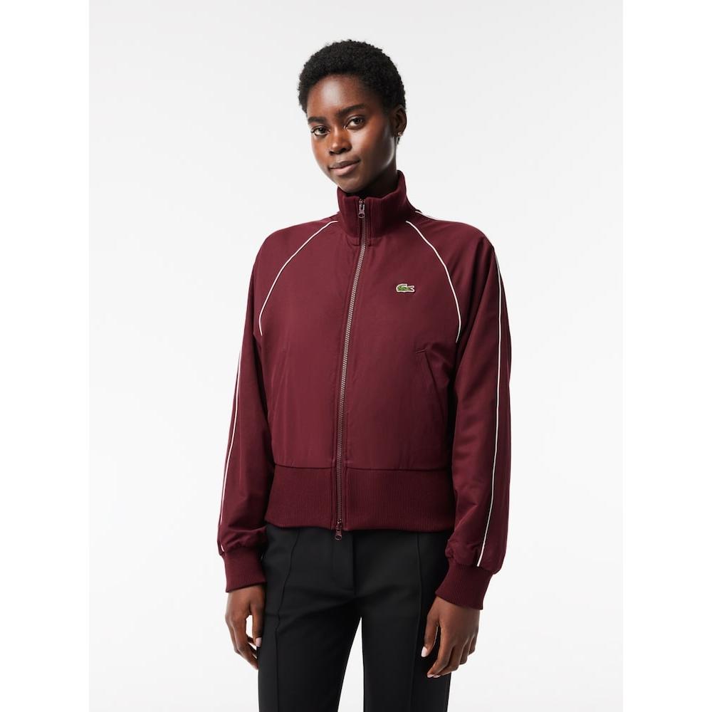 

LACOSTE Women s High Neck Overfit Zip Up Jumper BF5839 53N YUP Q2NBF5839 53NYUP