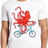Oktopus auf einem Fahrrad Meme Lustig Vintage Stil Kult Musik Geschenk T-Shirt T-Shirt M653