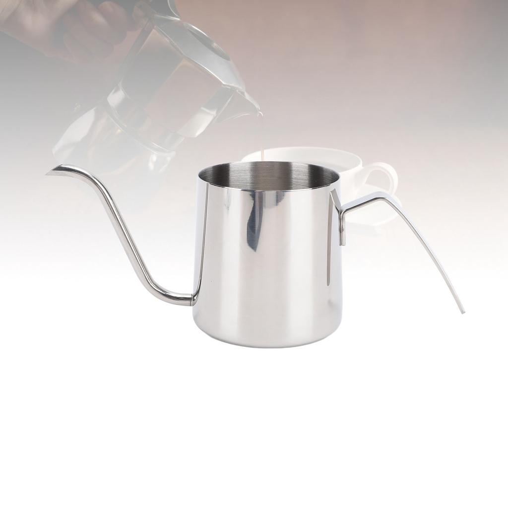 Pour Over Kaffeekanne 240ml SUS304 Edelstahl Schwanenhalsausguss Kaffeetee Kanne Tropftasse für Zuhause Outdoor Camping Reisen