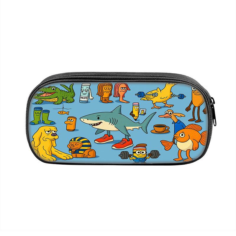 Classic of Mountains and Seas, Italian Brainrot Wooden Stick Man Children s Printed Pencil Case, Italian Brainrot Student Stationery Box CLE Shanhaijing pencil case