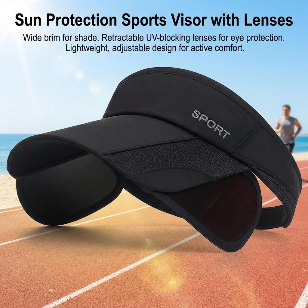 Women Sun Protect Visor Hat Outdoor Sports Adjustable Brim Summer Cycling Hiking