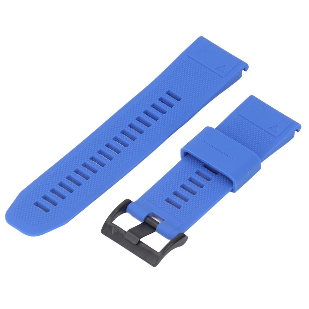 26mm Silikon Uhrenarmband Atmungsaktive Edelstahlschließe Ersatzuhrenarmband mit Ladeanschluss für Fenix 2 3 3HR