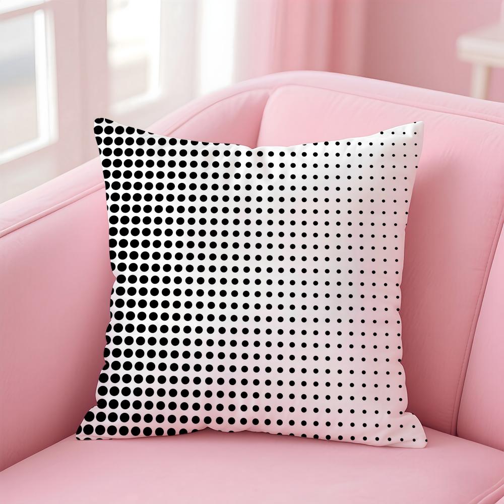 

Dot texture Funy Abstract Art Cushion Cover Linen Pillowcase Cover Soft Decor for Sofa Home Room 30X30cm