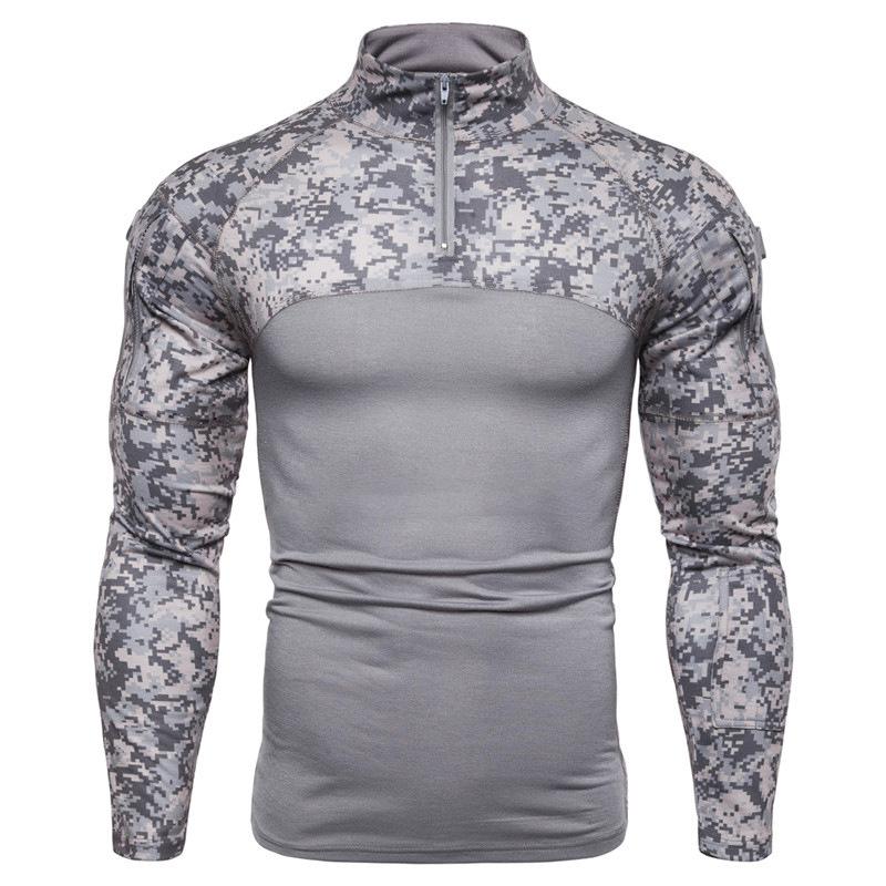 

Men s Outdoor Stretch Fitness Camouflage Long Sleeve T-Shirt Men s T-Shirt XXXL