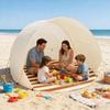Tenda da Spiaggia Tenda Parasole 3/4 Persone Facile Pop-up Tenda Ombreggiante da Spiaggia con Finestra in Rete Ventilata per Campeggio all'Aperto Picnic Giardino