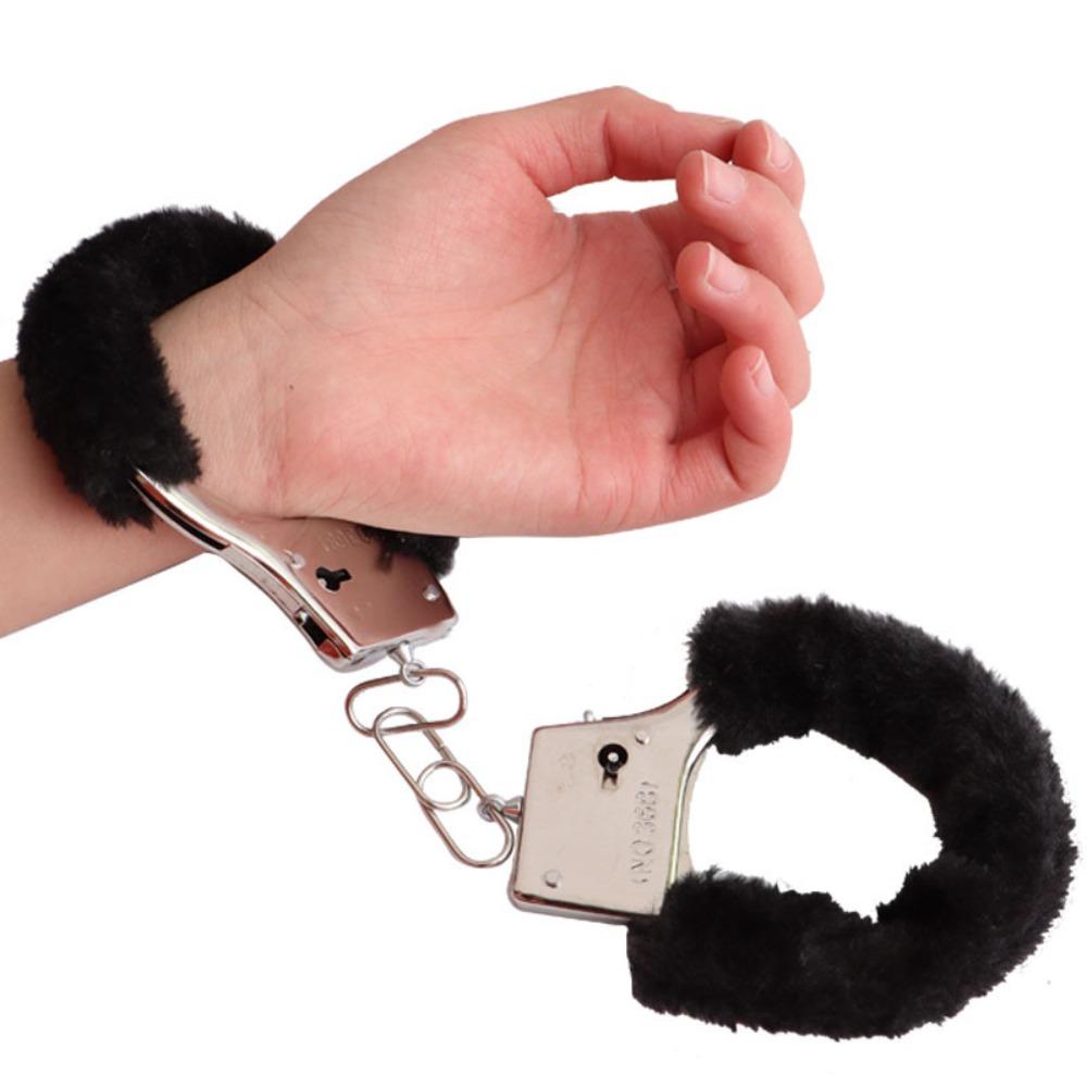 Fluffy SM Bondage Handcuffs Soft Restraints Cuffs Flirt Plush Handcuffs  Adult Games