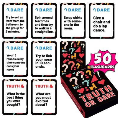 50 karet pro páry, Zahřívací interaktivní hra pro přátele