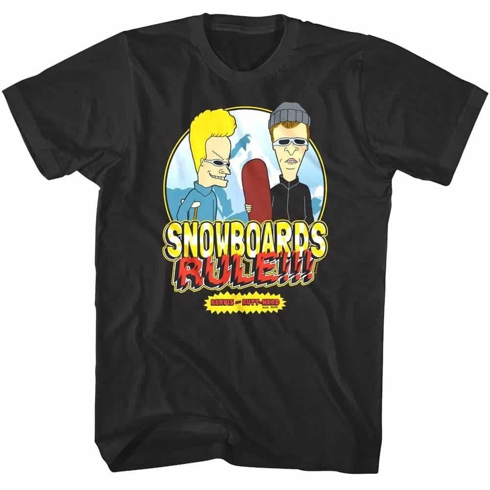 Beavis and Butthead Snowboards Rule Men s T Shirt 3XL
