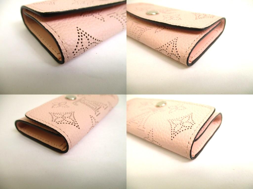 Authentic LOUIS VUITTON Monogram Mahina Light Pink Leather Multicles 4 Key Chain #b024  Open Box