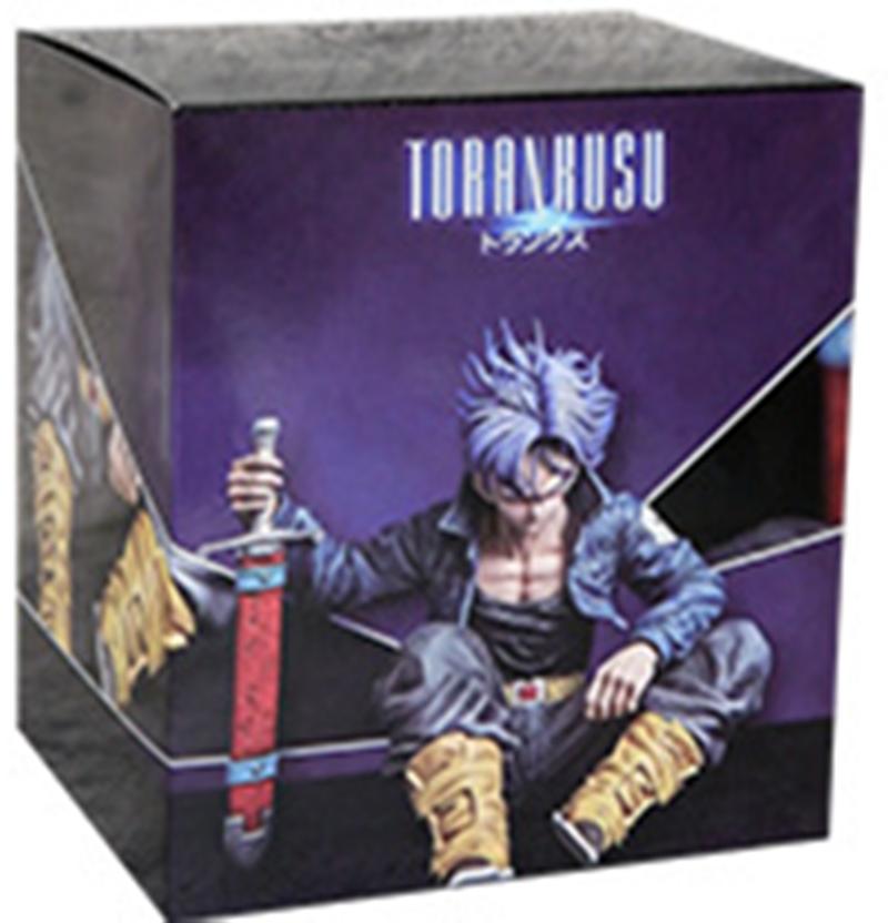 14cm Anime Dragon Ball Z Super Saiyan Trunks Sitting Ver. PVC Action Figure Statue Collection Game Model Kids Toys Doll Gifts