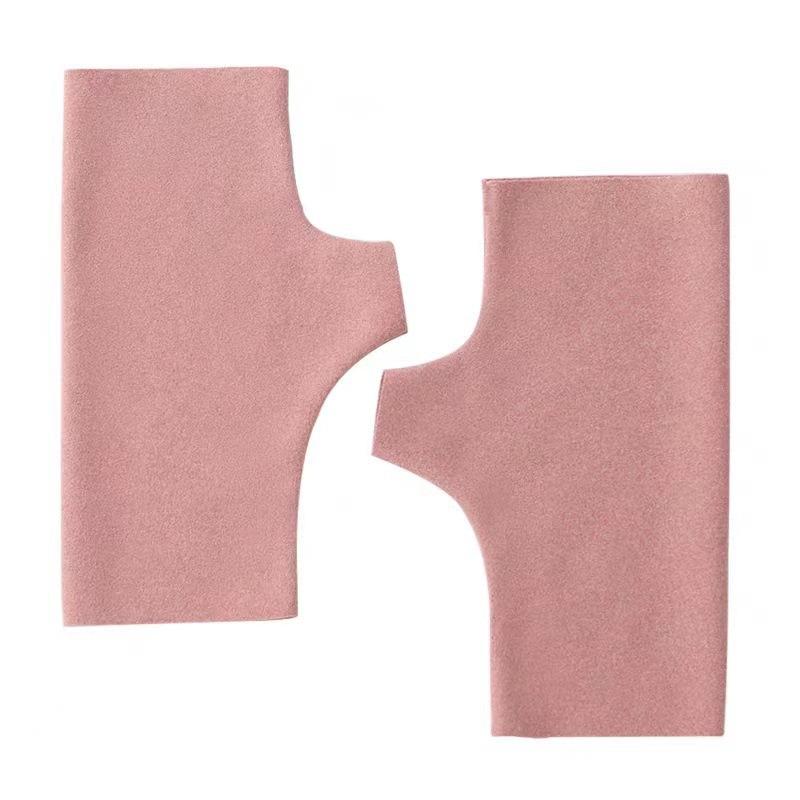 Women's Self-Heating Fleece-Lined Fingerless Gloves - Winter Touchscreen, Warm Wrist Support