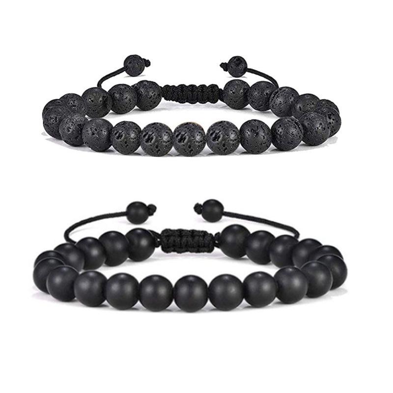 Multicolor Alloy & Volcanic Stone Yoga Bracelet with Turquoise & Tiger Eye Beads