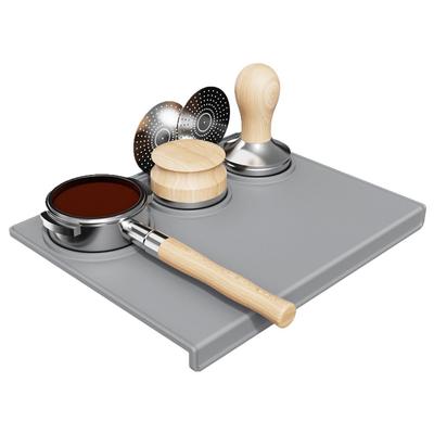Silicone Tamper Mat, Coffee Tamper Mat, Espresso Mat, Heat-Resistant, Non-Slip, Protects Coffee Supplies, Tables, and Holders (Dark Gray, 25x20x2)