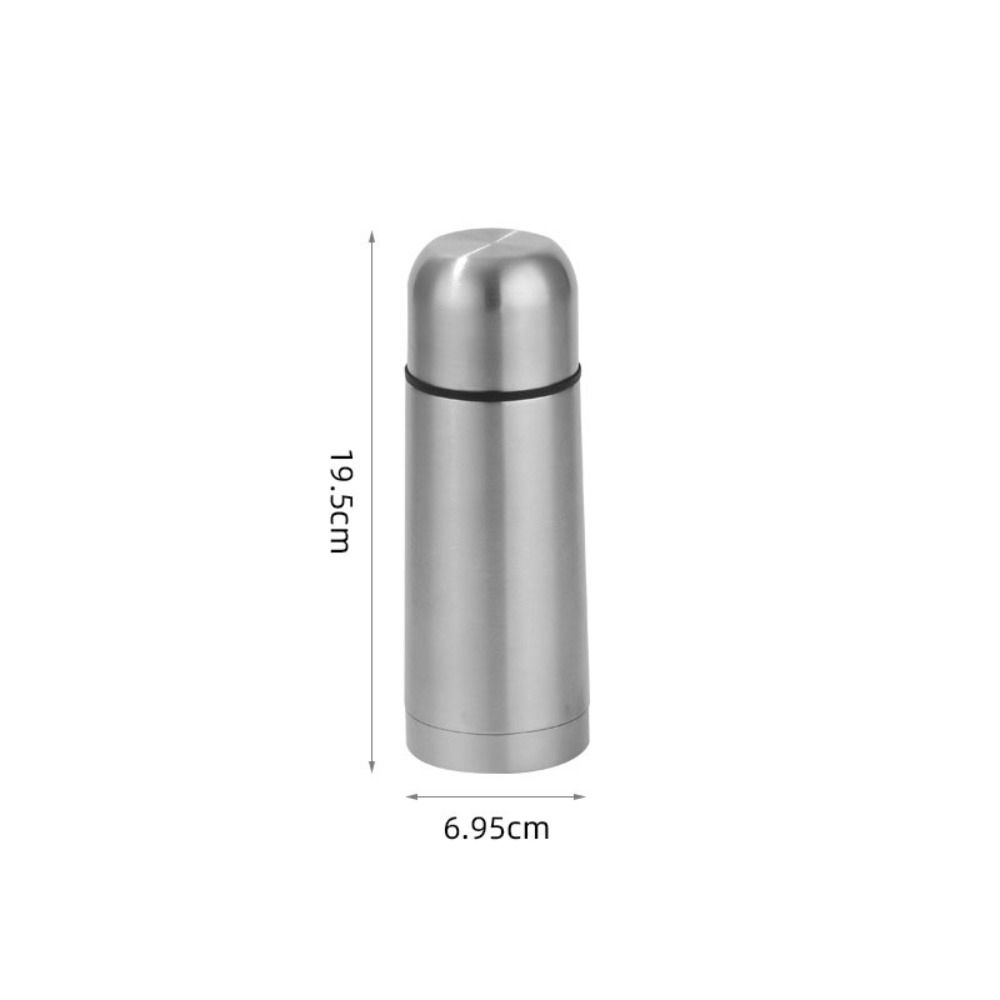 Double-layer Vacuum Flask Silver Thermos Coffee Mug Thermal Water Bottle  Travel
