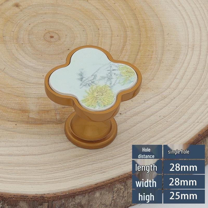 Nordic Minimalist Hexagonal Shell Handle Marble Drawer Cabinet Wardrobe Pull