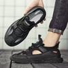 Outdoor Sandals Summer Men's Trend Hollow Men's Shoes Breathable Soft Sole Bag Head Casual Shoes Traceability Hole Shoes