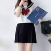 JK Cosplay Set Sailor Uniform High School Girl Costume [Cedar Eight] 3-Piece (Short Sleeves, L)