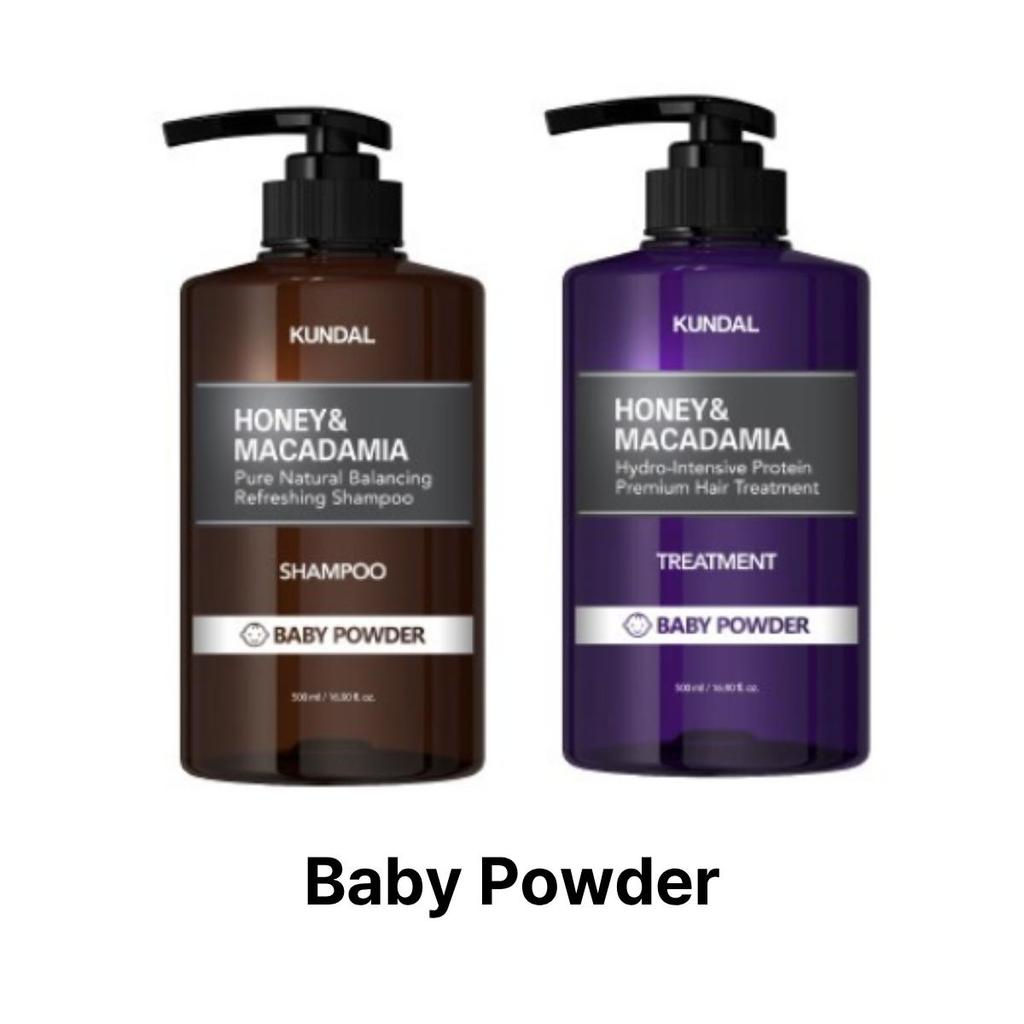 [KUNDAL] Honey & Macadamia Shampoo 500ml + Treatment 500ml Set (4 Scent Options)