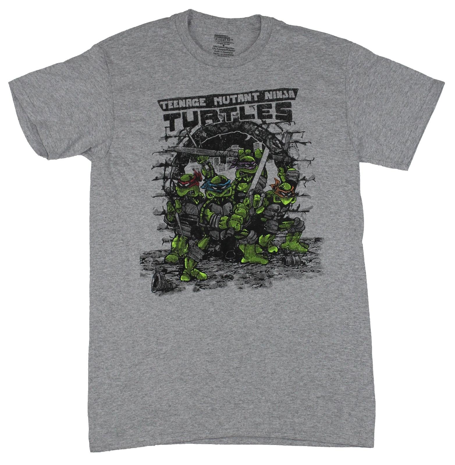 Teenage Mutant Ninja Turtles Mens T-shirt Distressed Eastman Style Sewer Pose L
