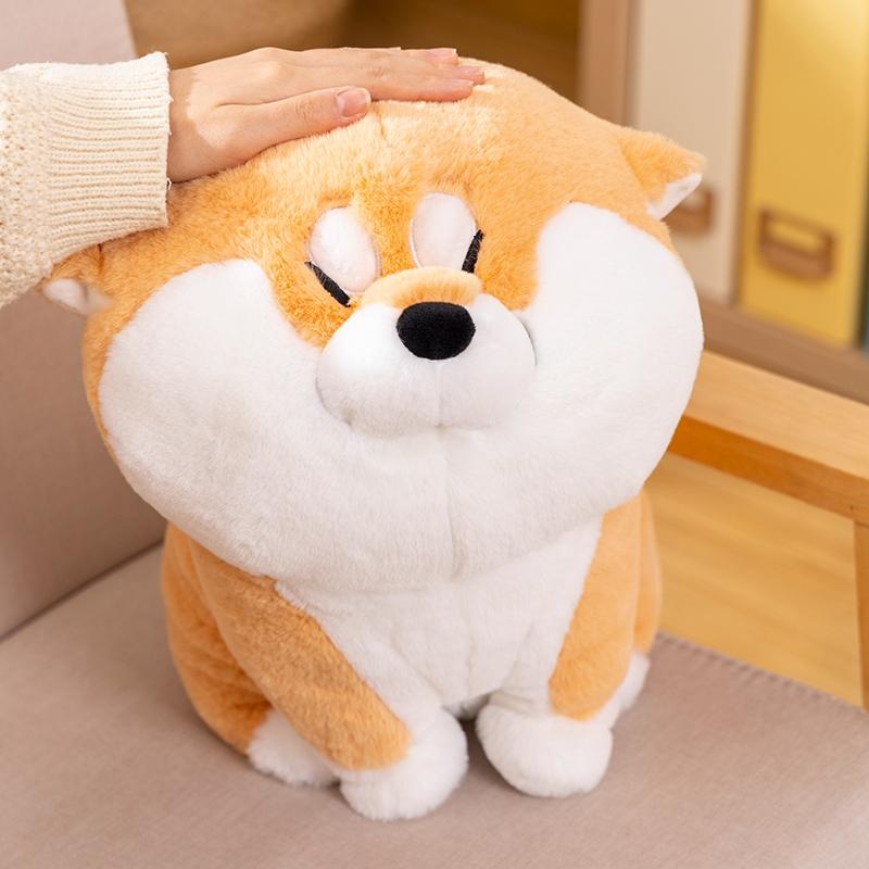 Adorable Cartoon Akita Dog Plush Toy Gentle Shiba Inu Puppy Stuffed Animal Dolls Accompany Sleeping Pillow Designed For Gifts