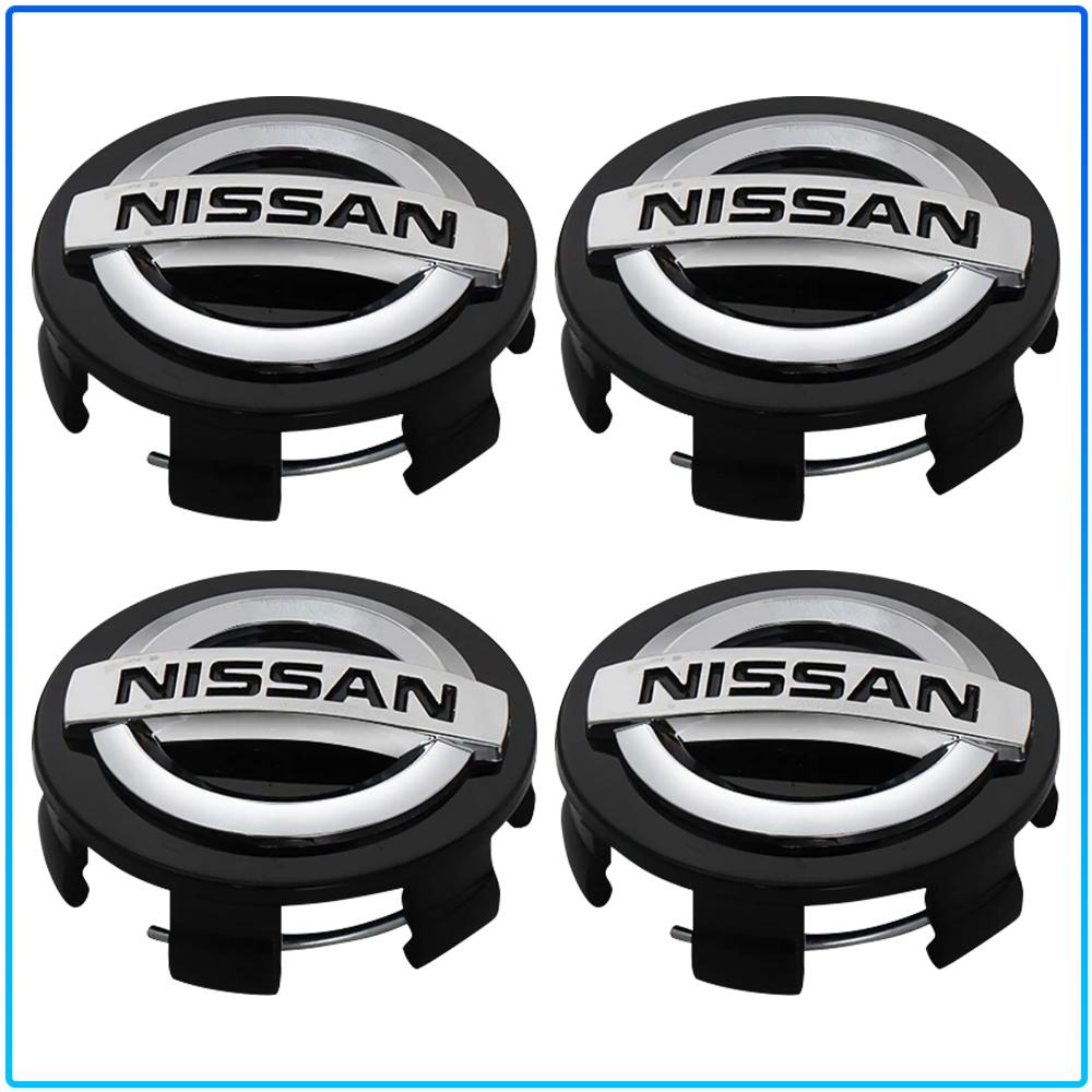 4 Pièces 60MM Cache-Moyeux de Roue de Voiture Anti-Poussière Emblème à Clipser Cache-Roue pour Nissan Nismo Qashqai X J10 J11 Trail Tiida Teana Skyline Juke X-trail
