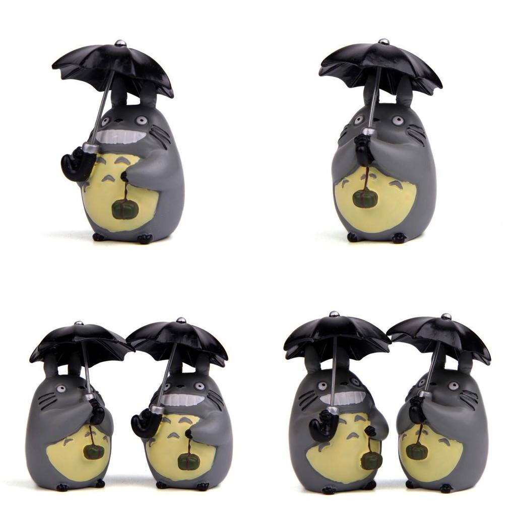 Totoro Cute Umbrella Holding Zongzi Mini Model Ornament For Props Landscape