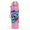 1PC Squidward Colorful Graffiti Art Print 750ml Color Plastic Sports Water Bottle Leakproof Flip Straw Lid Suitable for Sports Office Home Use