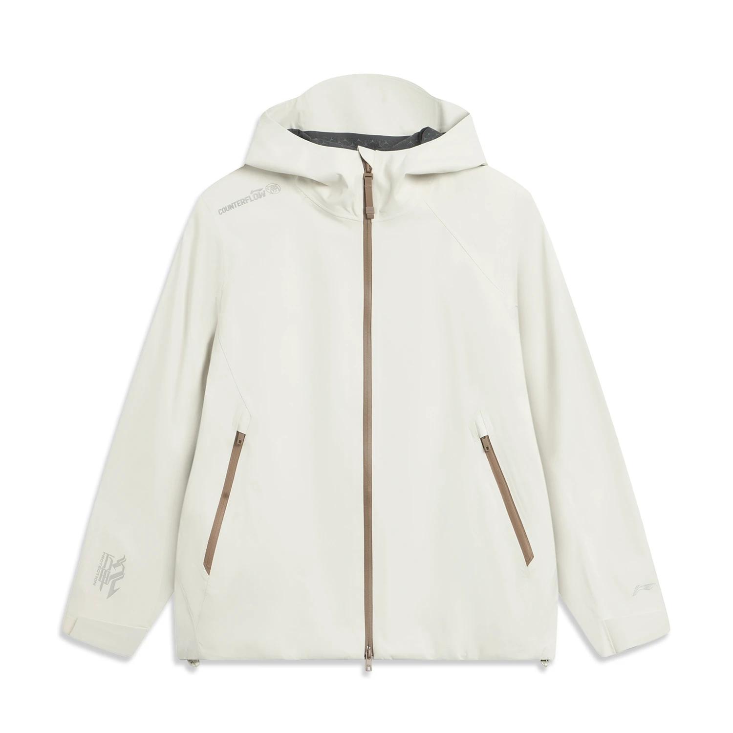 

Li Ning CF Серия Su Wan Long Jia Худи Свободный Удобный Простой Водонепроницаемый Ветрозащитный Дышащий Прочный Дождевик Женская Куртка AEMV040-2 S