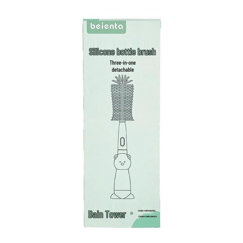 Silicone Multifunctional Baby Bottle Brush Set - Food Grade & Boil-Friendly