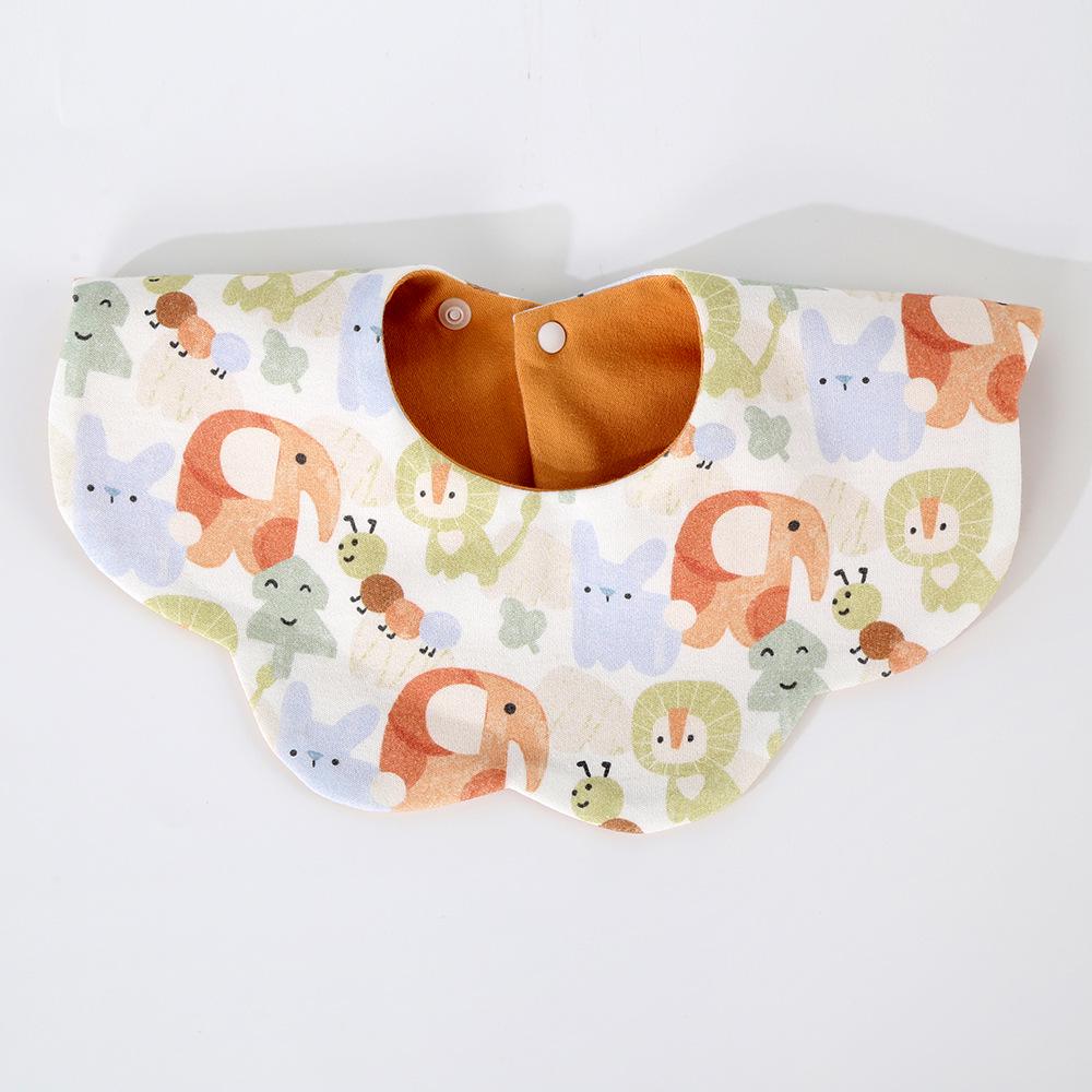 Korean Style Cotton Baby Bib - Double-Sided & Versatile for 0-2 Years
