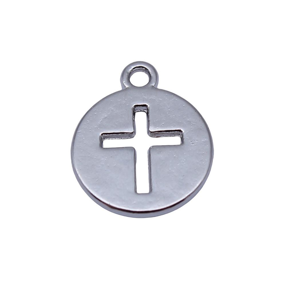 Vintage Cross Charms Multi Color Alloy Pendants For Religious Christian Jewelry