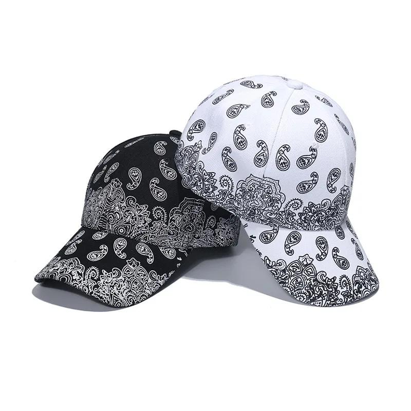 Spring Practical Curved-eared Cap for Men and Women Hot Selling Popular Black and White Cashew Nut Summer Baseball Cap