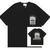 Grenzüberschreitend auf Lager exklusiv Casablanca Doppelgaze reine Baumwolle Unisex T-Shirt Hip-Hop lässig Kurzarm locker Rundhals