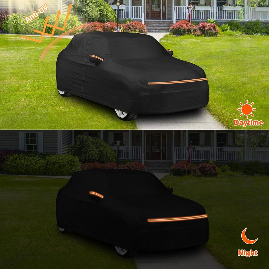 Tusamika Car Cover for Toyota Crown Crossover Car Cover Body Cover Fleece Lining Thick Yellow Sand Protection Waterproof Dustproof Radiation UV