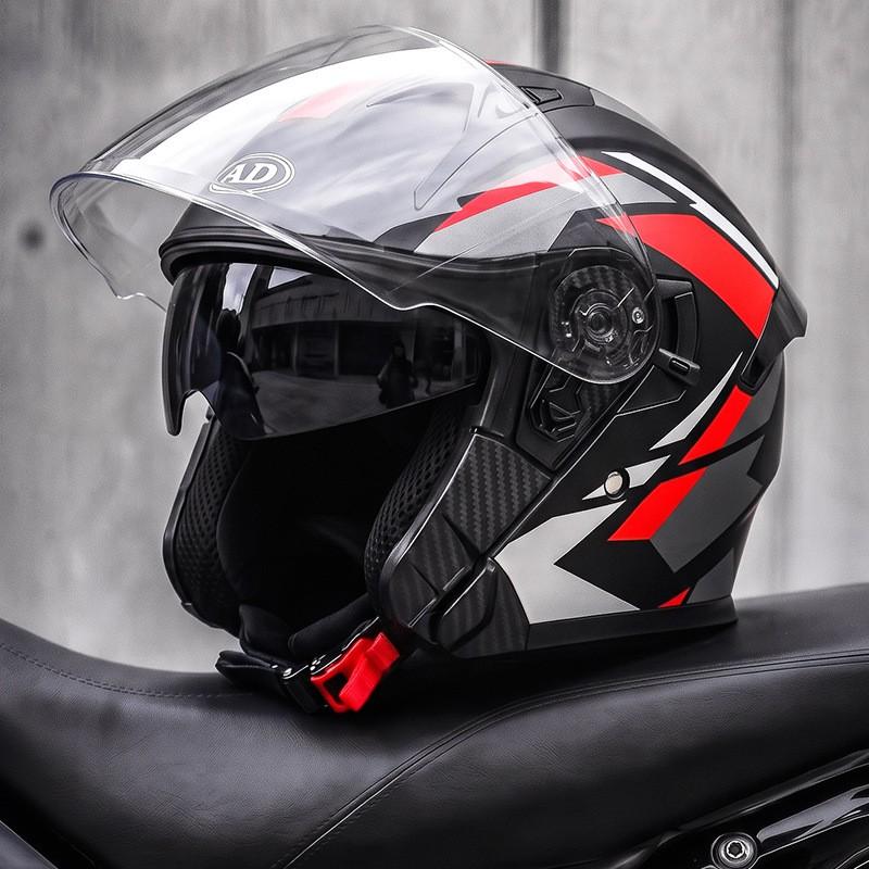 AD 3/4 Motorcycle Helmet Men Women 3C Certified Universal Season Half Electric Scooter