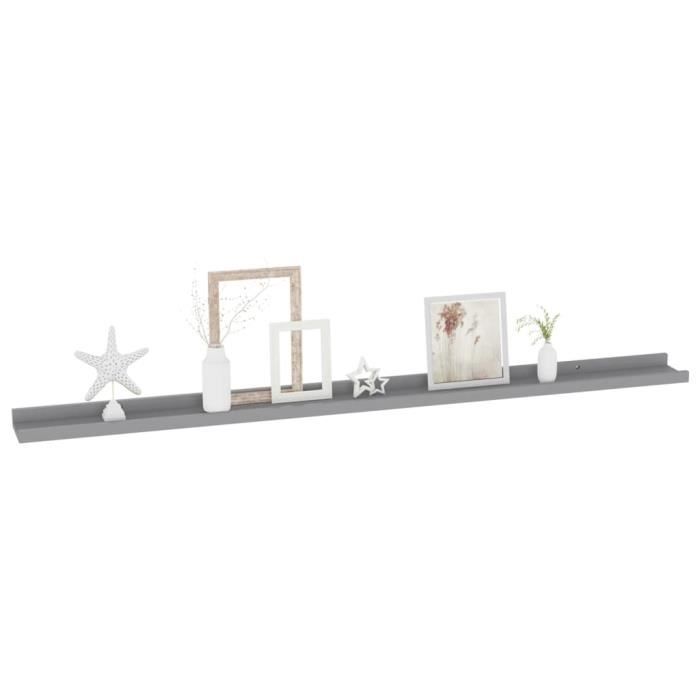 VidaXL Wall Shelves 4 Pcs Grey 115x9x3 Cm