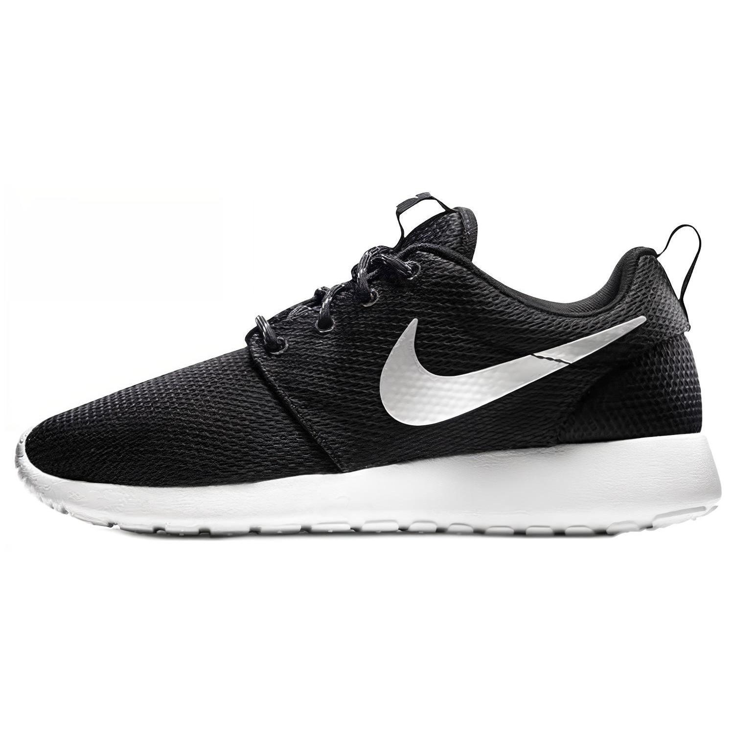 

Nike Roshe One Black/Metallic Platinum White Women s 37.5