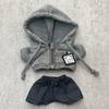 For Labubu Doll Clothes Hoodie Bear Shirt Set Clothes Replacement Labubu I II Idol Doll Sitting Party Accessorie