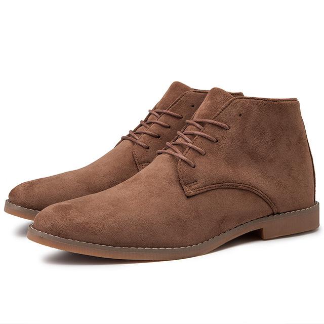 Spring Autumn Men Dress Oxfords Shoes Outdoor Suede Leather Sneakers Man Moccasins Work Business Shoes Soft Male Ankle Boots