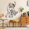 Metal Wall Art Dancing Couple, Romantic Line Art Decor, Latin Dance Metal Wall Sculpture, Flamenco Salsa Decor for Home