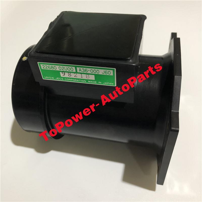 Mass Air Flow Meter MAF Sensor OEM 22680-02U00 2268002U00 A36000J60 RB25DET RB20DET 5 Pin for 1989-1995 Nnissan Skyline 2.5 2.0