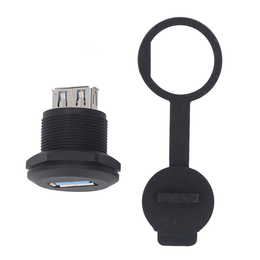 USB 3.0 Panel Mount Coupler Pass Through Connector Female To Female Bulkhead Extension Adapter Water Proof with Dustcap