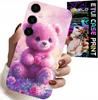 Custodia Per Samsung Galaxy A13 5G - Orsetto Carino Su Sfondo Rosa, Cover + Vetro