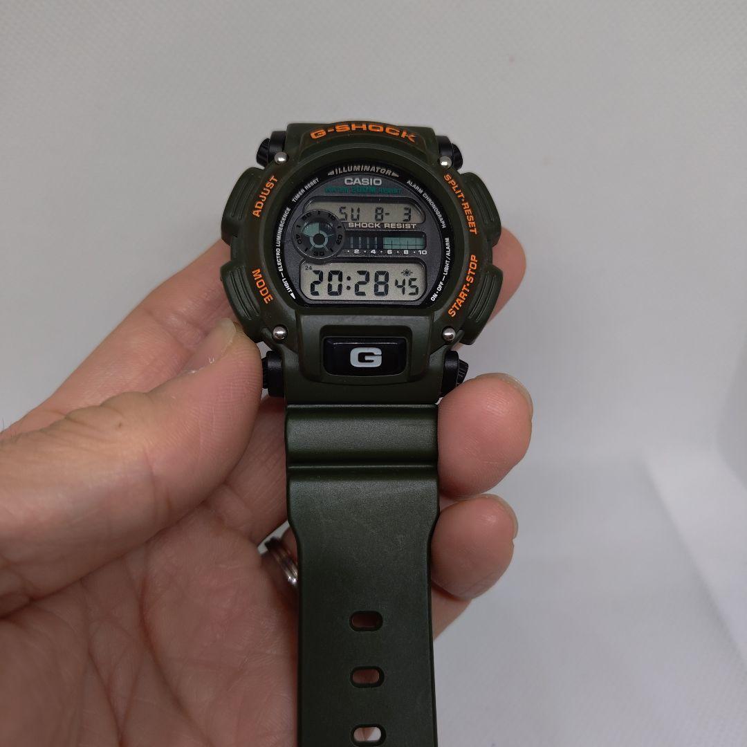 

[USED] Casio G-SHOCK DW-9000 Digital Watch, Olive Green, Inked