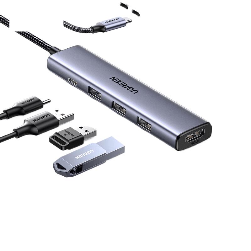 Ugreen 5-in-1 USB-C Hub with HDMI, Gigabit Ethernet, and USB Ports