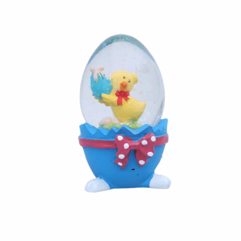 

Eggshell Shape Easter Egg Ornament Resin Crystal Ball Ornament Easter Festive 2.91x1.57x1.57 in