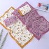 4pcs Lace-trimmed Towel Coral Fleece Soft Thickened Absorbent Family Couple Face Towel Face Towel