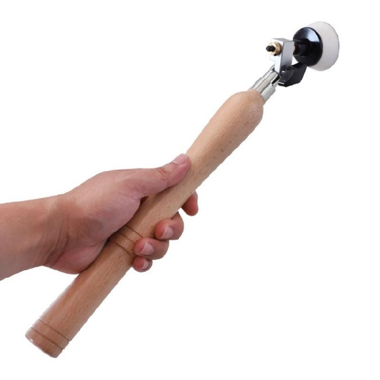 Bowl Sander Sanding Tool for Woodworking With Hook Sanding Pad and Long Hardwood Handle Sandpaper Discs Buffer Pad