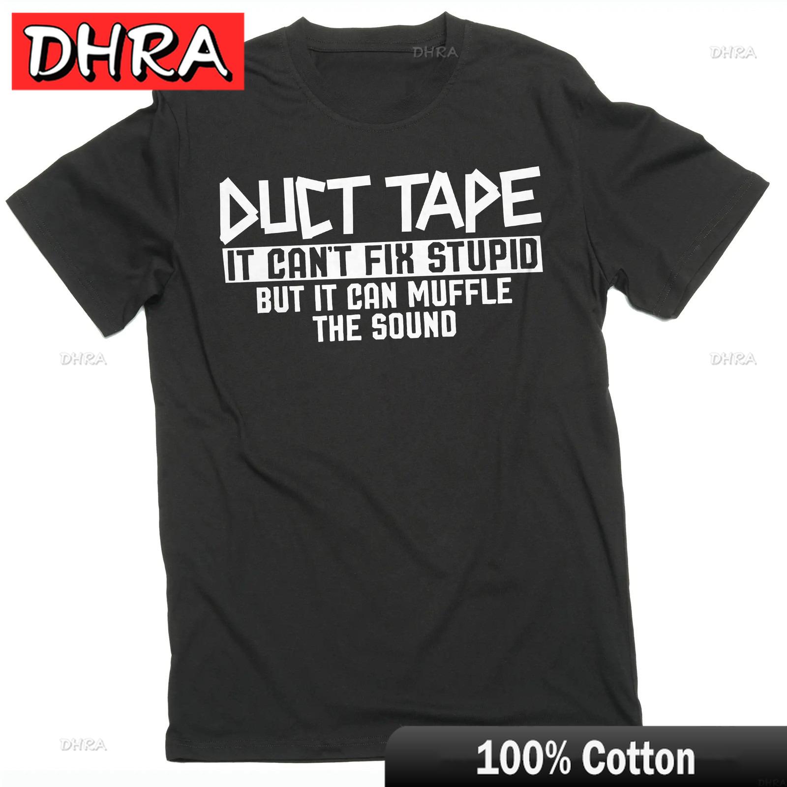 Funny Duct Tape TShirt Humor Humorous Joke TShirts Sarcastic Gifts for Him Her Graphic Tops Casual Stylish Cool Tees TShirts 4XL