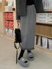 Tassel Knit Over-Knee High Waist Slim Wool Skirt with Matching Sweater